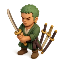 One Piece Zoro 3D icon