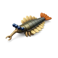 Brown Opabinia 3D icon