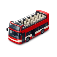 Open-Air Bus 3D icon