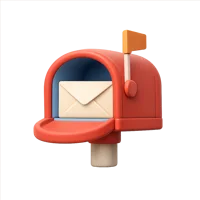 Red Open Mailbox 3D icon