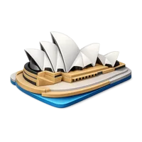Blue Opera House 3D icon