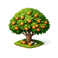 Orange Tree 3D icon