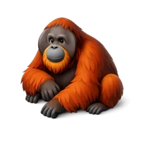 Orange Orangutan 3D icon
