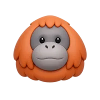 Orangutan 3D icon