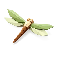 Origami Dragonfly 3D icon
