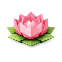 Origami Lotus 3D icon