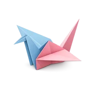 Red Origami Paper 3D icon