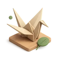 Origami Crane 3D icon
