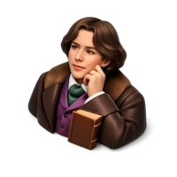 Oscar Wilde 3D icon