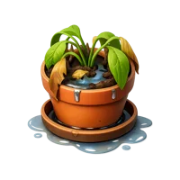 Overwatered Plant 3D icon
