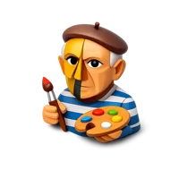 Pablo Picasso 3D icon