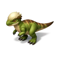 Green Pachycephalosaurus 3D icon