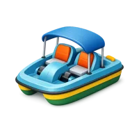 Blue Paddle Boat 3D icon