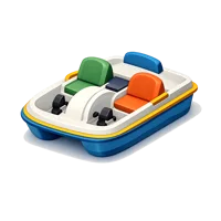 Orange Paddle Boat 3D icon