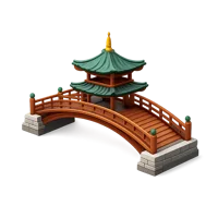 Pagoda Bridge 3D icon