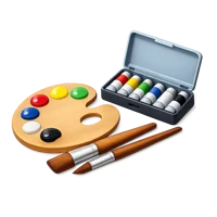 Amber Paint Set 3D icon