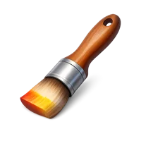 Orange Paintbrush 3D icon