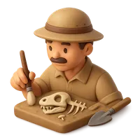 Paleontologist 3D icon