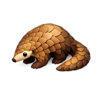 Brown Pangolin 3D icon