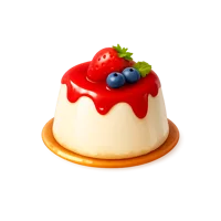 Red Panna Cotta 3D icon