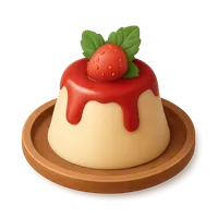 Panna Cotta 3D icon