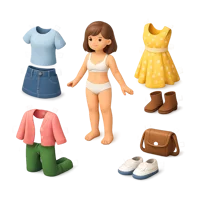 Paper Doll 3D icon