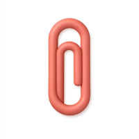 Paperclip 3D icon