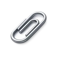Blue Paperclip 3D icon