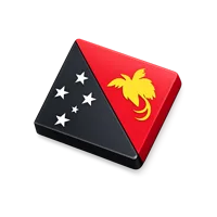 Red Papua New Guinea Flag 3D icon