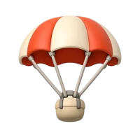 Parachute 3D icon