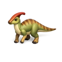 Yellow Parasaurolophus 3D icon