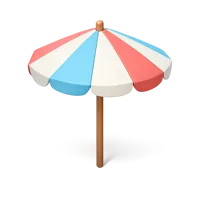 Red Parasol 3D icon