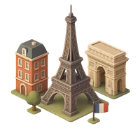 Paris, France 3D icon