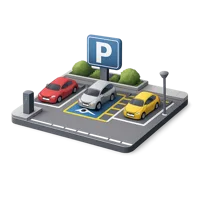 Blue Parking lot 3D icon