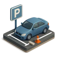 Parking lot 3D icon