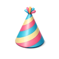 Teal Party Hat 3D icon
