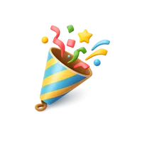 Amber Party Popper 3D icon