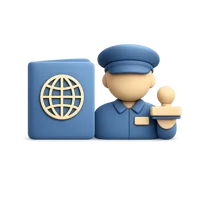 Passport Control 3D icon