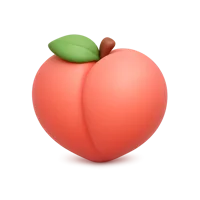 Peach 3D icon