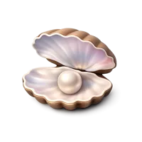 Brown Pearl Oyster 3D icon