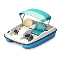 Teal Pedal Boat 3D icon