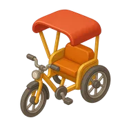 Pedicab 3D icon