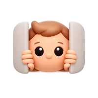 Peeking Face 3D icon