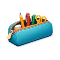 Teal Pencil Case 3D icon