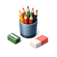 Pencil Set 3D icon