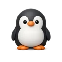 Penguin 3D icon