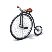Blue Penny Farthing 3D icon
