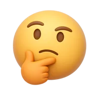Pensive Face 3D icon