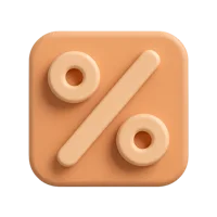 Percentage 3D icon