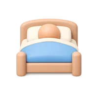 Person in Bed 3D icon